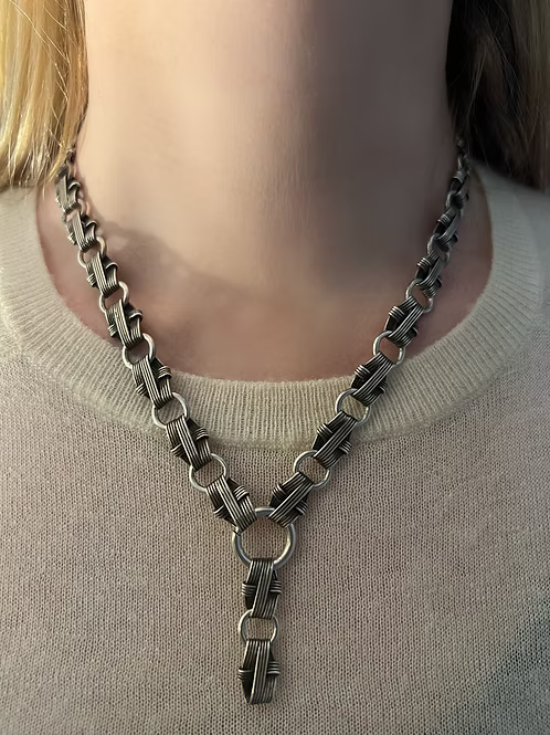 Woven Silver Collar