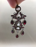 Foiled Garnet Chandelier