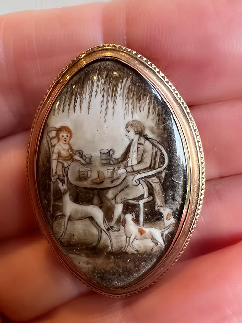 Father and Child Sepia 1780