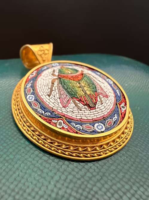 Micromosaic Scarab Pendant