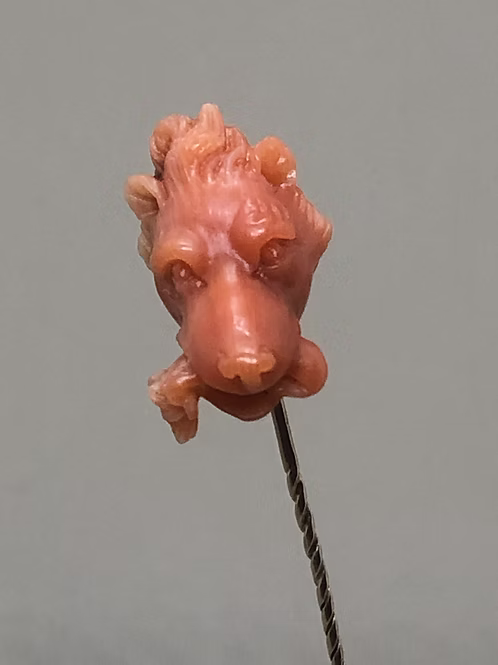 Coral Carving Wolf and Cub