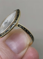 Navette Sepia ring for two sisters 1784 Not Lost but Gone Before