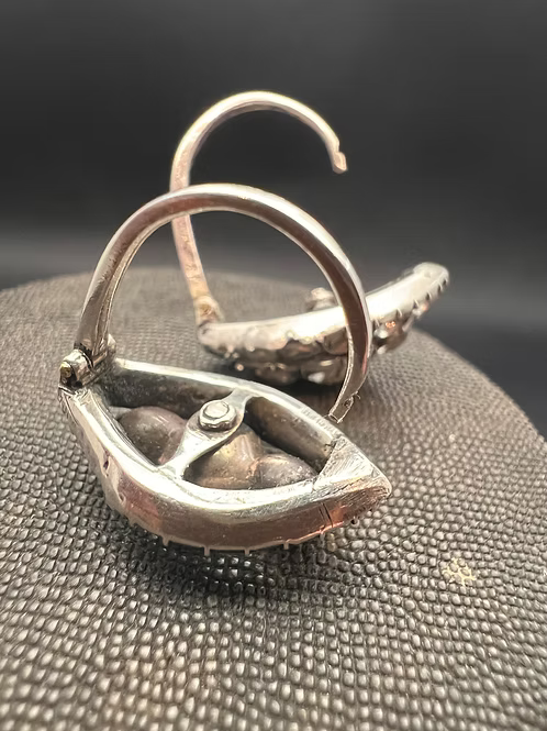 Georgian Paste Navette Earrings