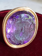 Amethyst Owl Fob Seal