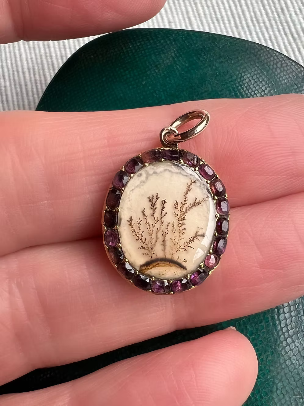 Georgian Moss Agate Pendant