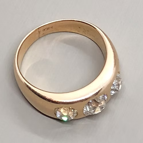 Old Cut Diamond 3 Stone