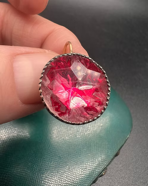Georgian Pink Paste Earrings