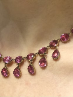 Stunning Magenta Pink Paste Necklace