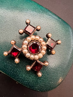 Garnet and Pearl Cruciform