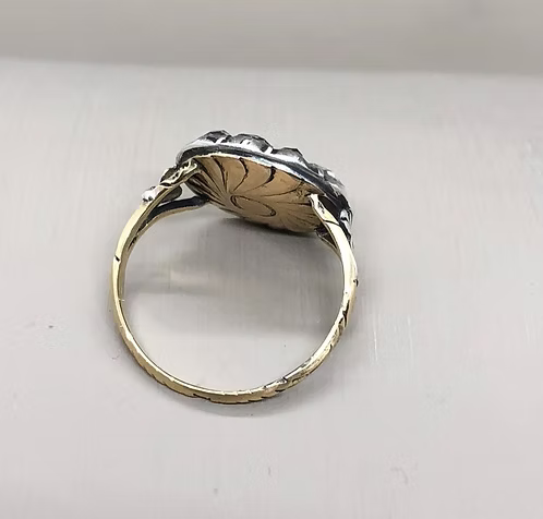 Rose diamond Butterfly Cluster Ring c.1760