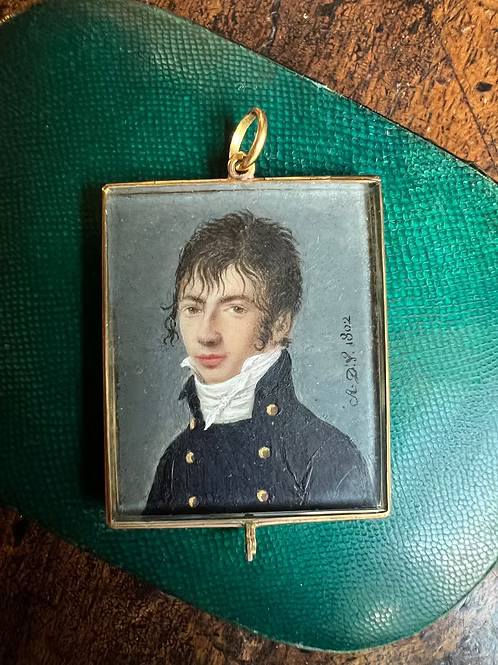 French Portrait Miniature Pendant 1802