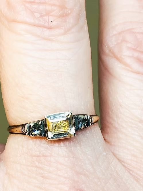 Table-cut Crystal and Diamond Ring c.1725