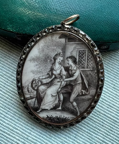 Sepia Courting Couple