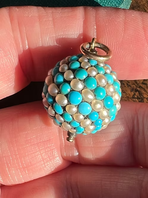 Turquoise and Pearl Ball