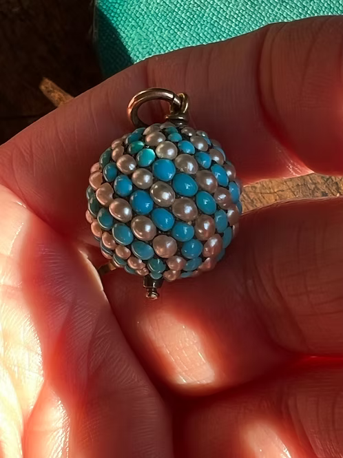 Turquoise and Pearl Ball