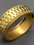 Basketweave Victorian 15carat Gold Cuff
