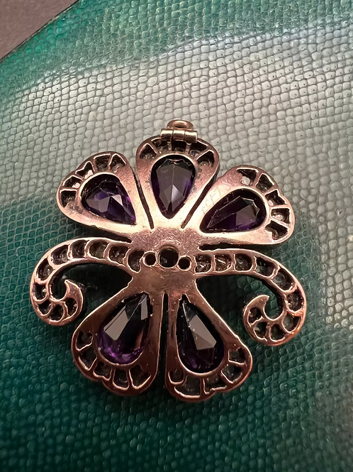 Amethyst and Diamond Flower