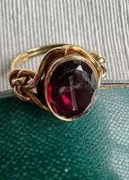 Garnet Intaglio Mourning Ring