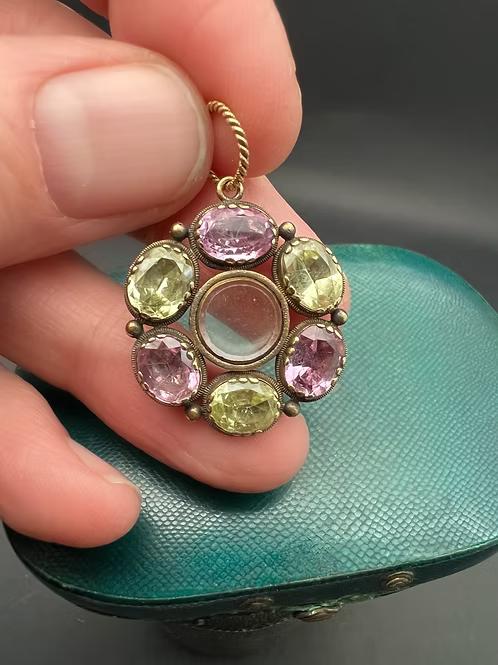 Topaz and Chrysoberyl locket