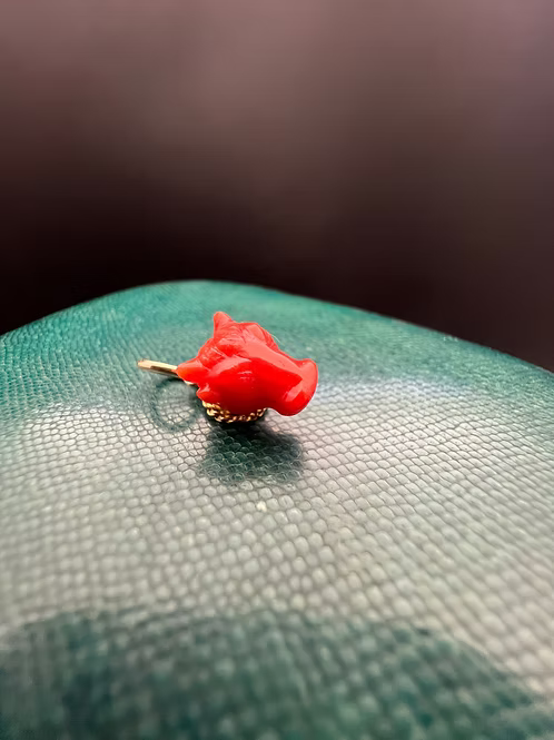 Coral Bull Charm