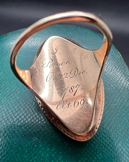 Opaline Navette Georgian Ring