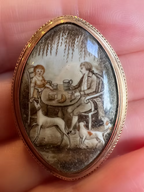 Father and Child Sepia 1780