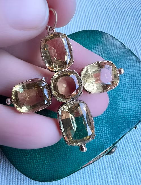 Victorian Citrine Cross