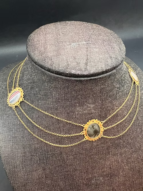 French Neoclassical Agate Necklace