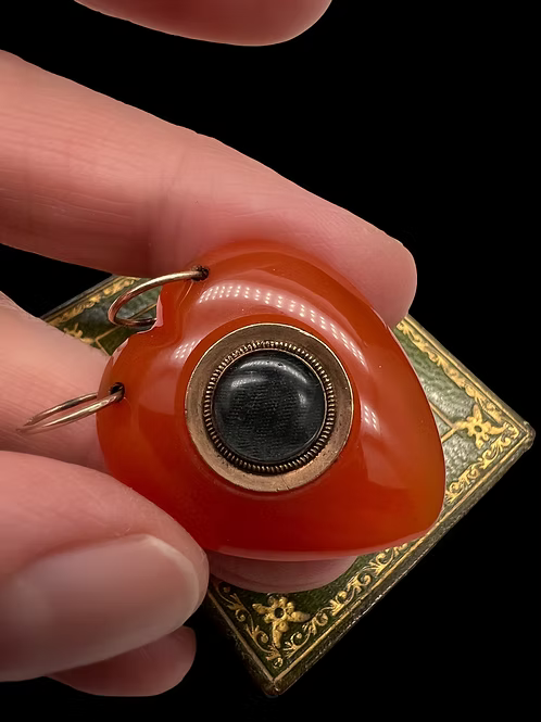 Carnelian Georgian Heart Pendant