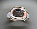 George III white and black enamel mourning ring Ann Knight