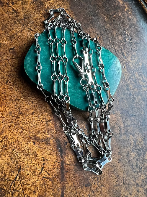 Georgian Cut Steel Guard Chain