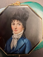 French Octagonal Portrait Miniature