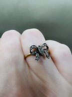 Old Cut Diamond Bow Ring