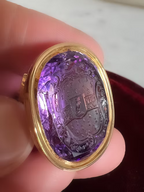 Amethyst Owl Fob Seal