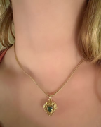 Emerald Repoussé Heart