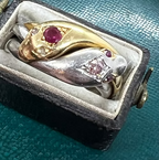 Platinum and Gold Snake Ring 1899