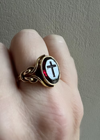 Garnet Intaglio Mourning Ring