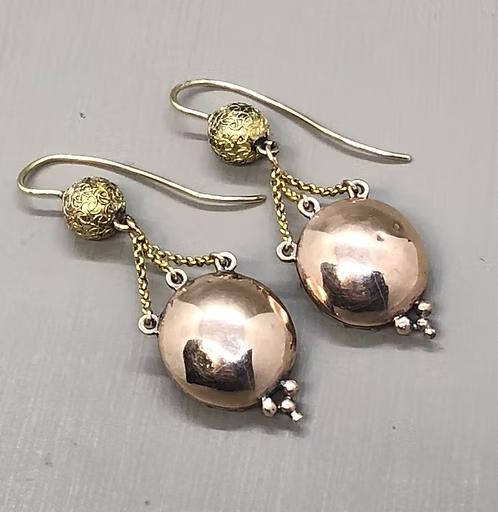 Foiled Quartz Georgian Earrings