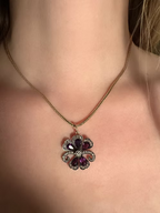 Amethyst and Diamond Flower