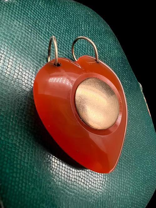 Carnelian Georgian Heart Pendant