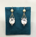Foiled Quartz Georgian Earrings