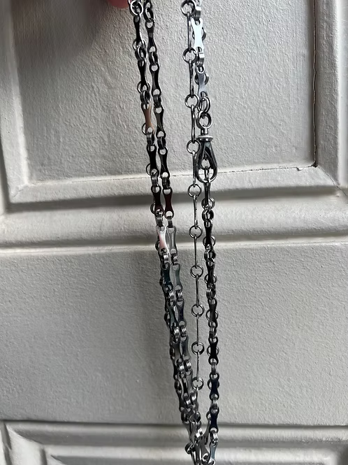 Georgian Cut Steel Guard Chain