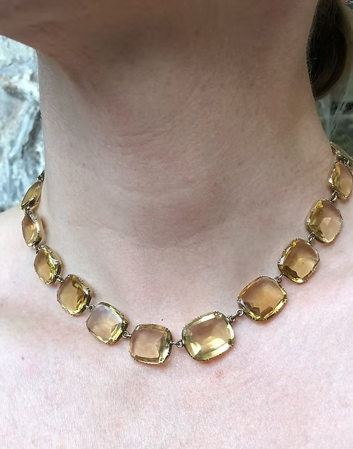 Citrine Georgian Rivière
