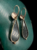 Georgian Moss Agate and Carnelian Earrings
