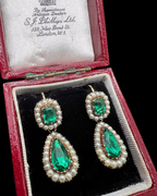 Georgian Paste and Pearl Earrings