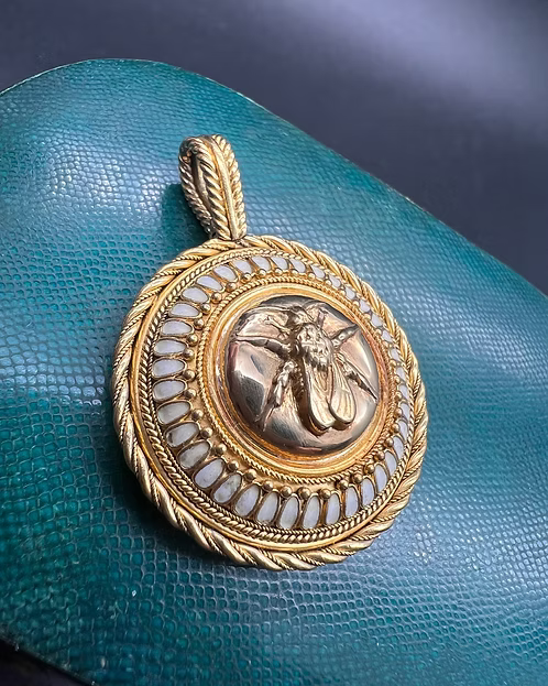 Etruscan Revival Bee Pendant