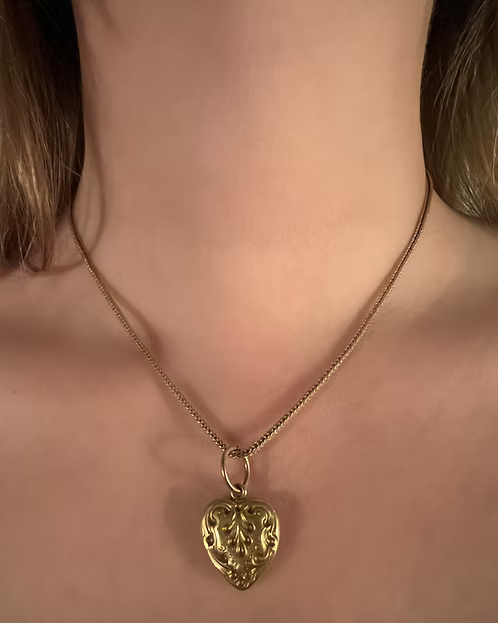 Repoussé Heart Locket