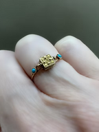 French Empire Swivel locket ring