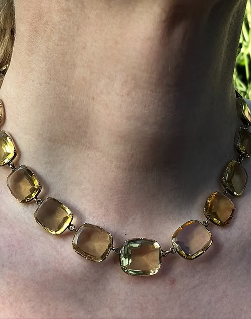 Citrine Georgian Rivière