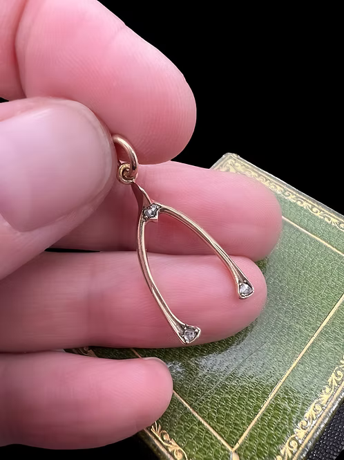 Victorian Diamond Wishbone Pendant